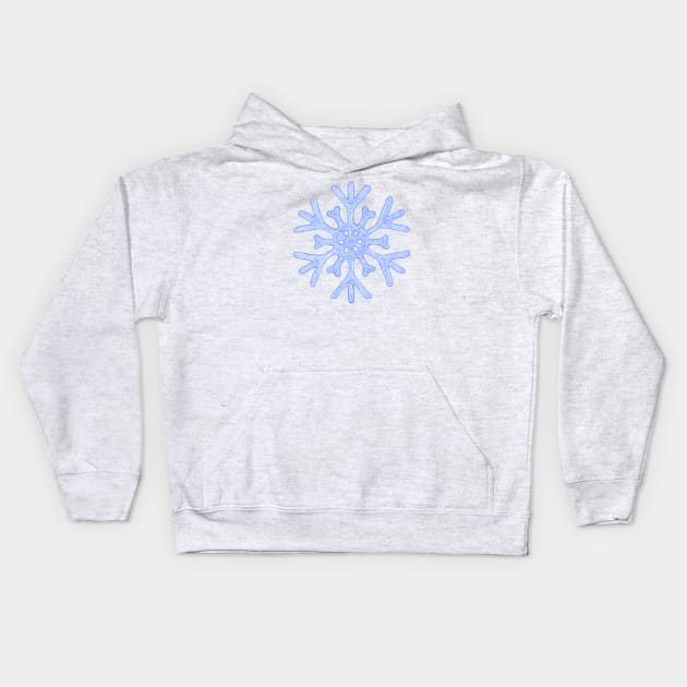 Snowflake (blue) Kids Hoodie by calenbundalas